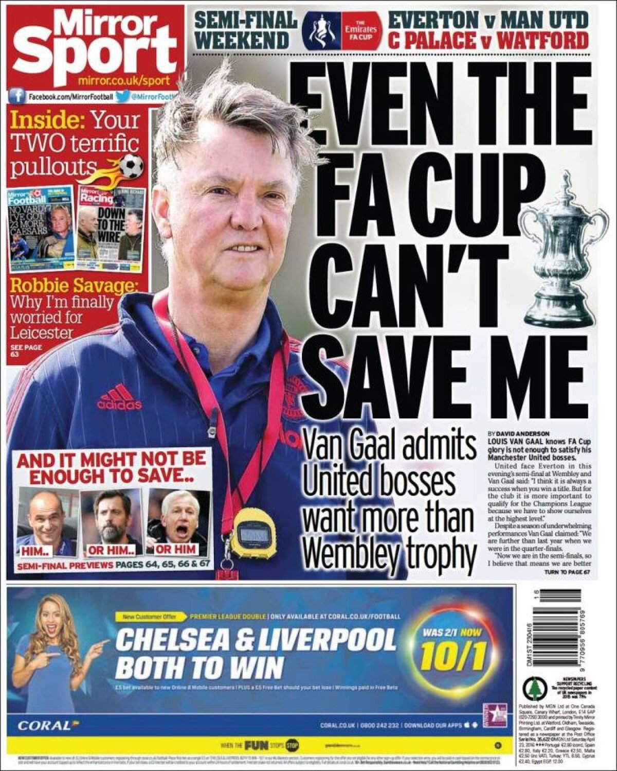 Ce scriu azi ziarele de sport din lume (24 aprilie 2016)