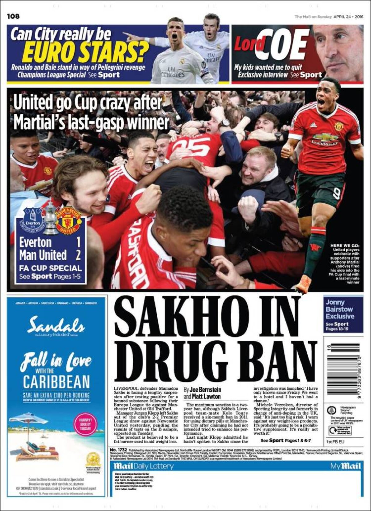 Ce scriu azi ziarele de sport din lume (25 aprilie 2016)