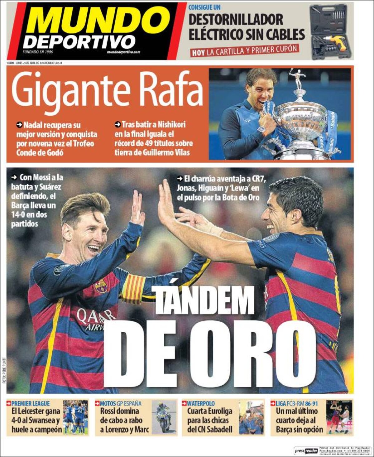 Ce scriu azi ziarele de sport din lume (25 aprilie 2016)