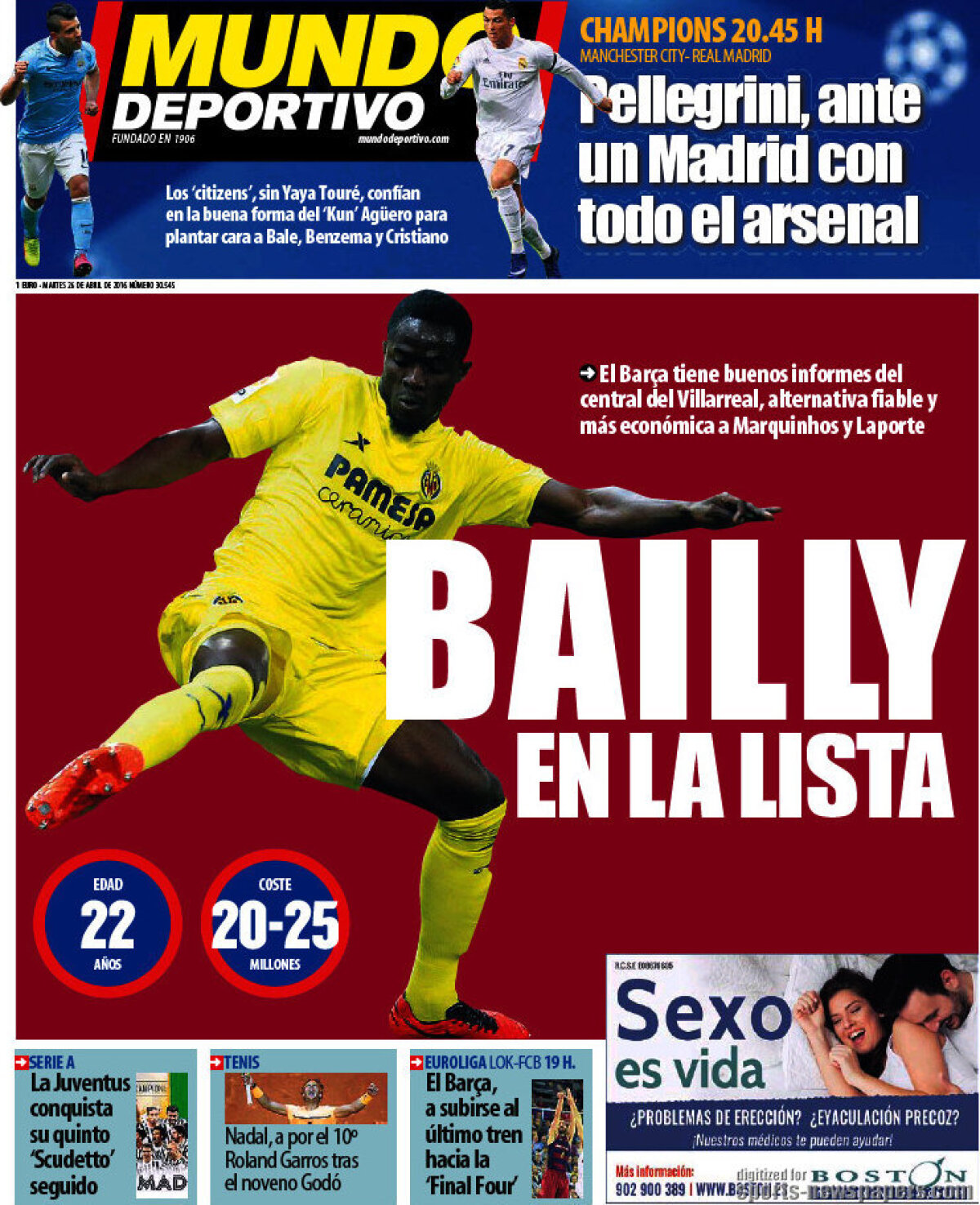 Ce scriu azi ziarele de sport din lume (26 aprilie 2016)