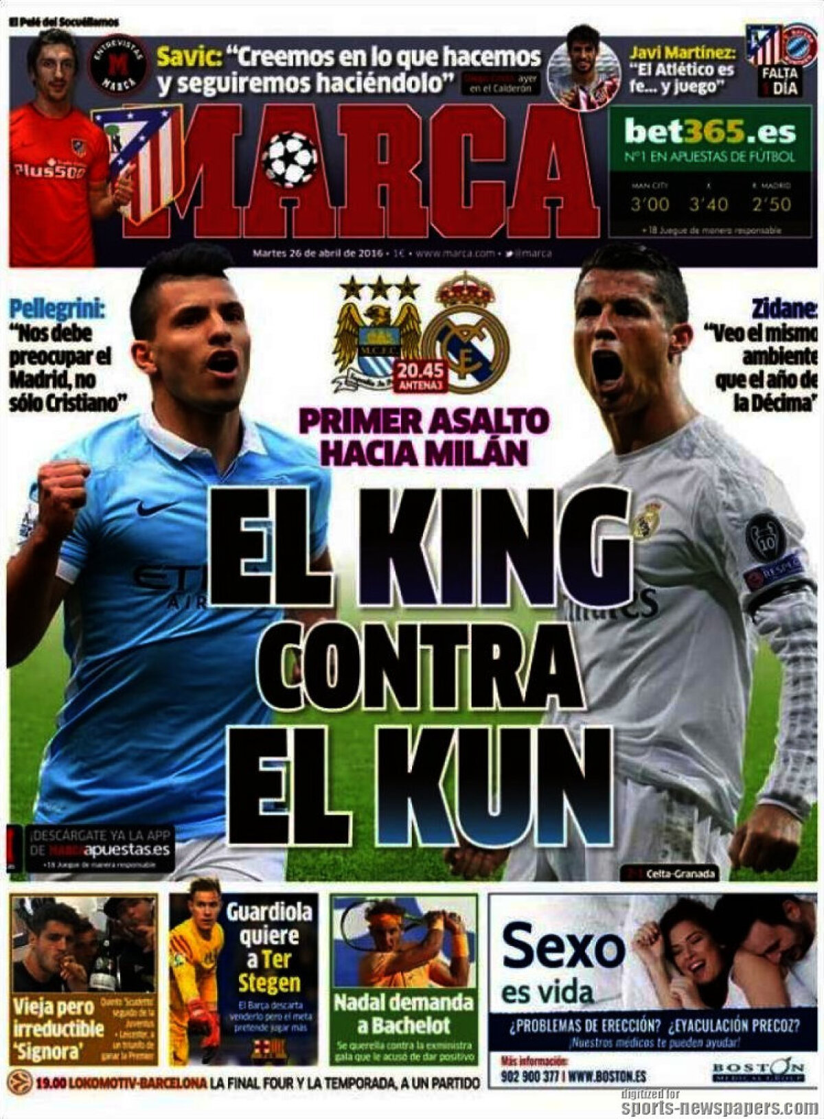 Ce scriu azi ziarele de sport din lume (26 aprilie 2016)