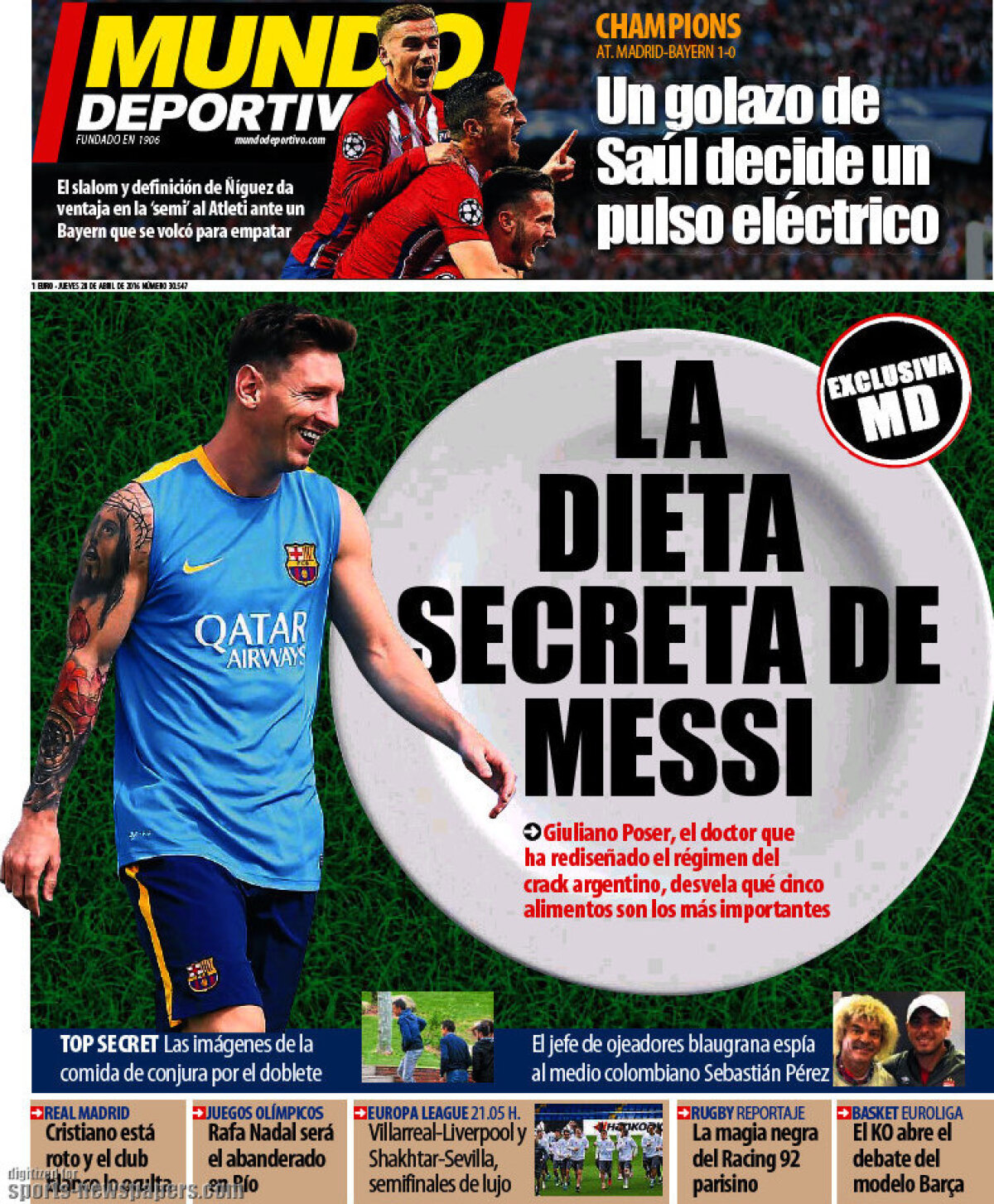 Ce scriu azi ziarele de sport din lume (28 aprilie 2016)