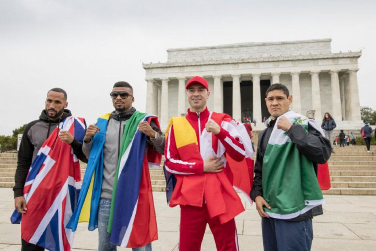 VIDEO+FOTO Lucian Bute și Badou Jack, în fața Casei Albe » Cum au promovat cei doi lupta de duminică dimineață