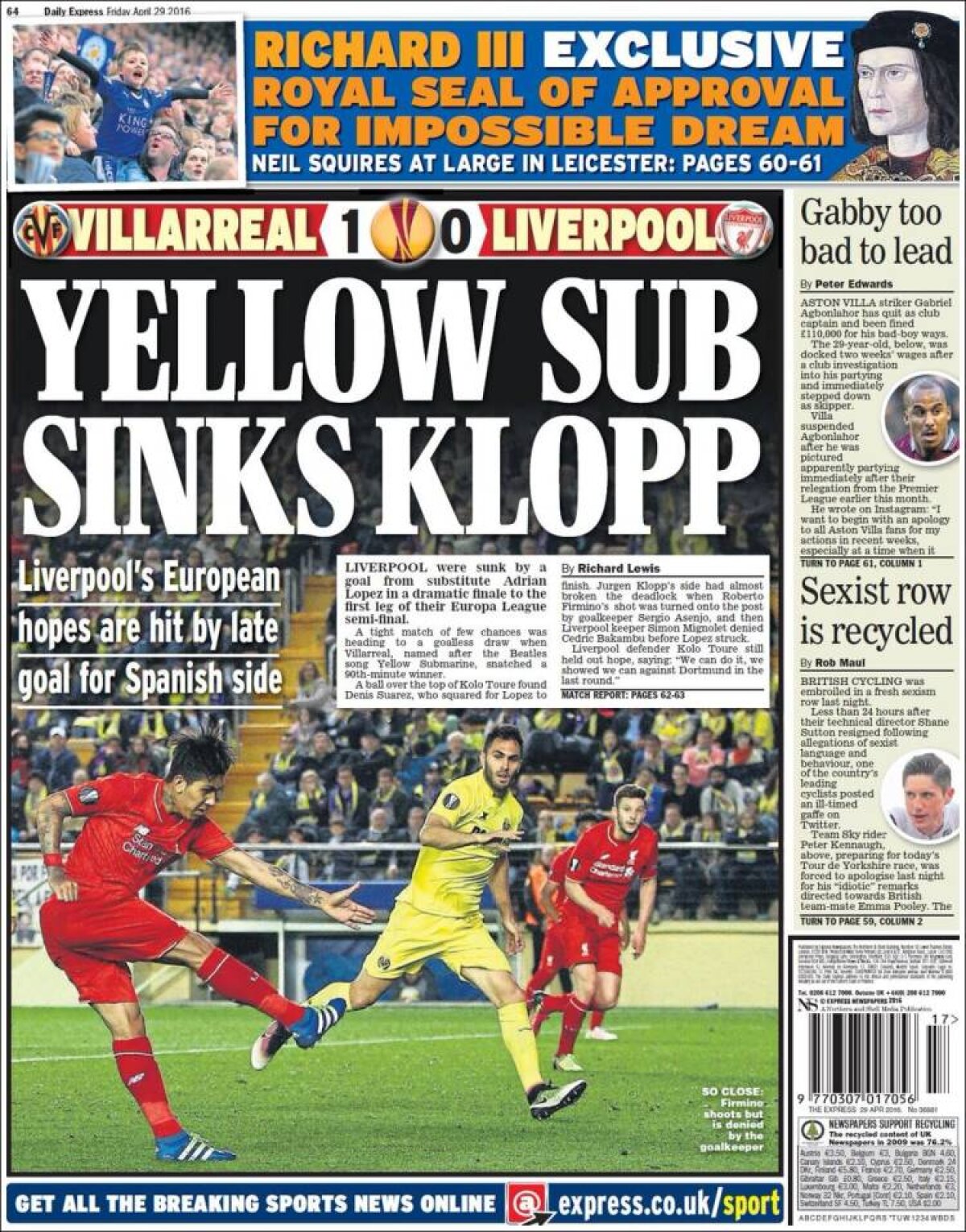 Ce scriu azi ziarele de sport din lume (29 aprilie 2016)