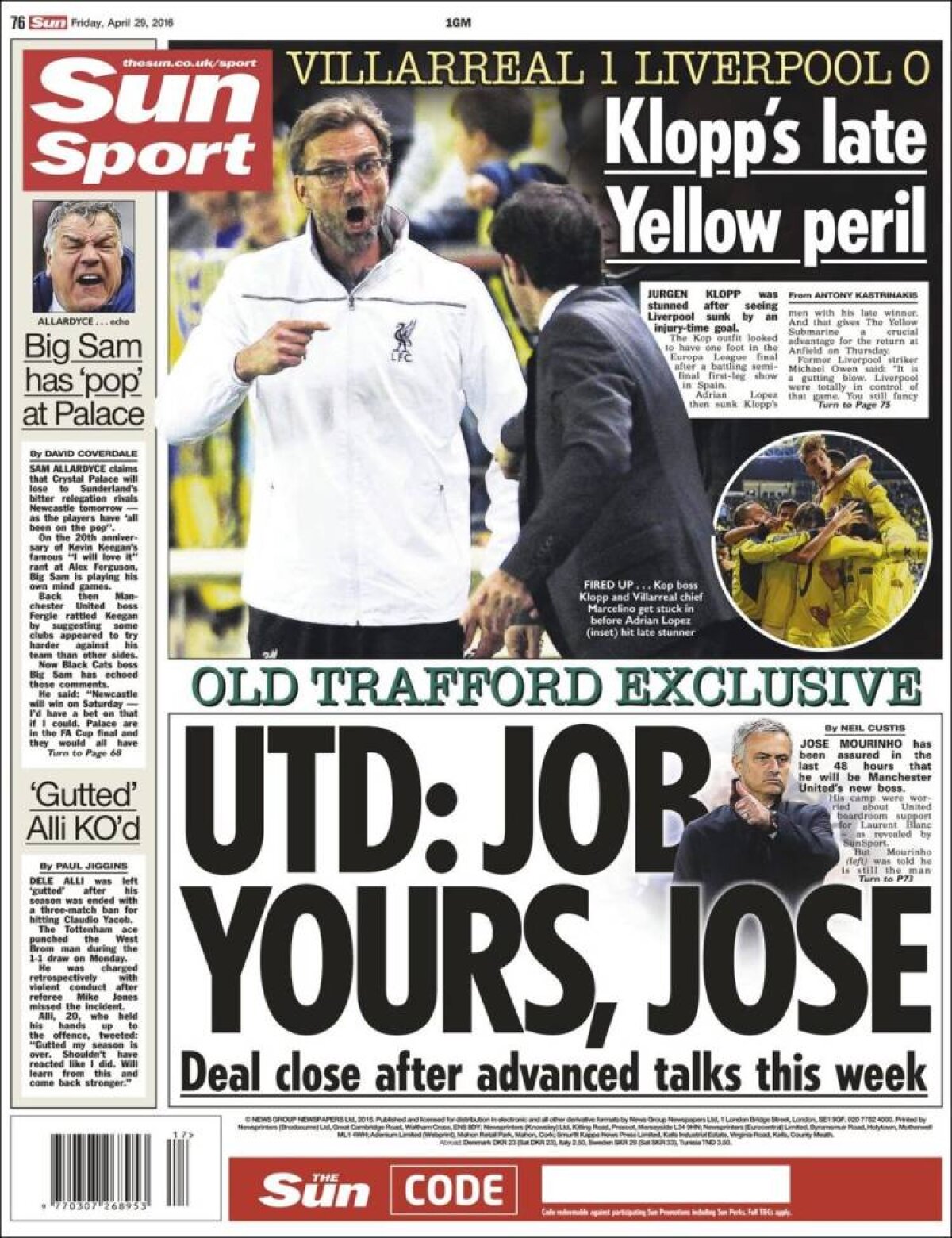 Ce scriu azi ziarele de sport din lume (29 aprilie 2016)