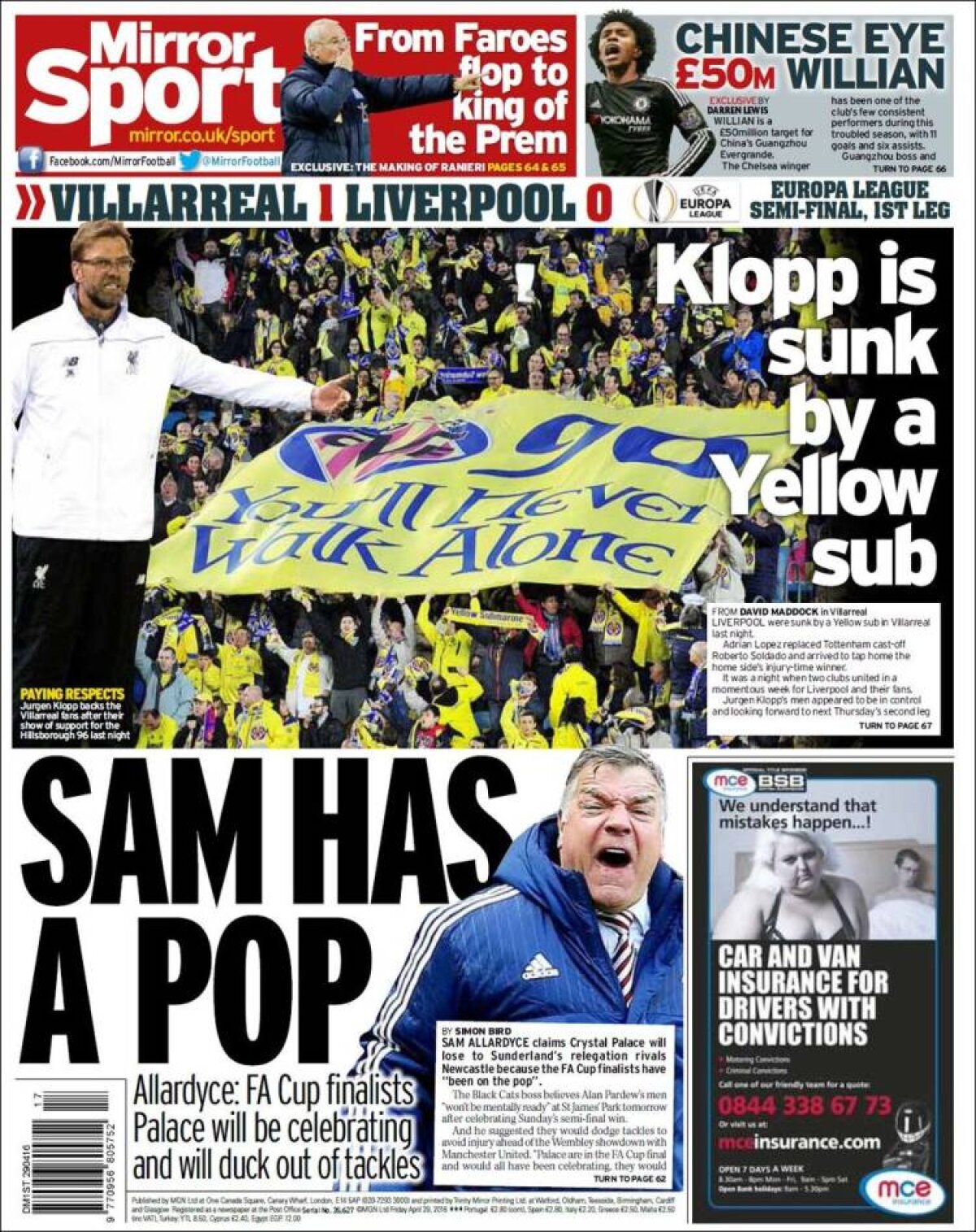 Ce scriu azi ziarele de sport din lume (29 aprilie 2016)