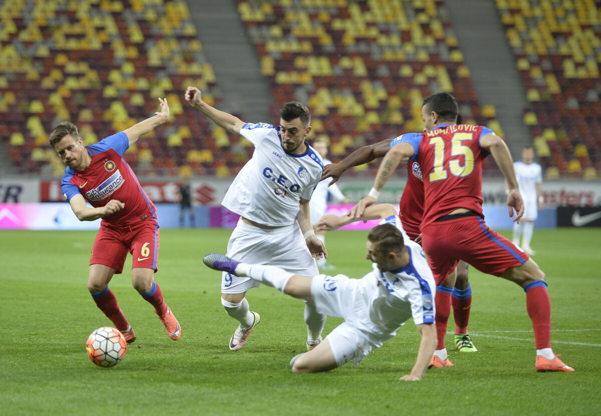 FOTO și VIDEO » ADIO titlu pentru Steaua! Formația roș-albastră a remizat, 1-1, cu Pandurii, iar Astra e, matematic, noua campioană!