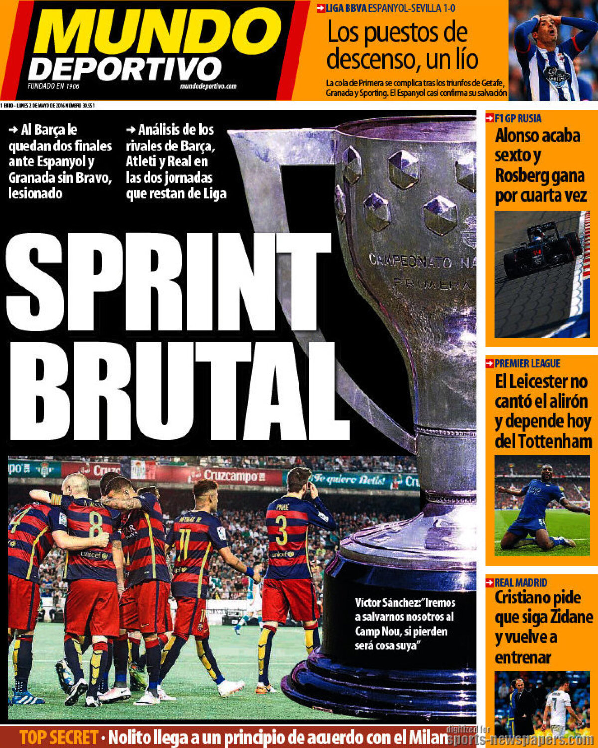 Ce scriu azi ziarele de sport din lume (2 mai 2016)