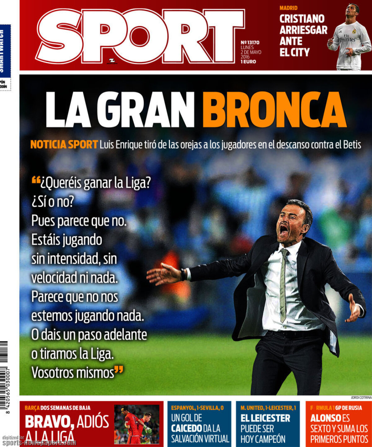 Ce scriu azi ziarele de sport din lume (2 mai 2016)