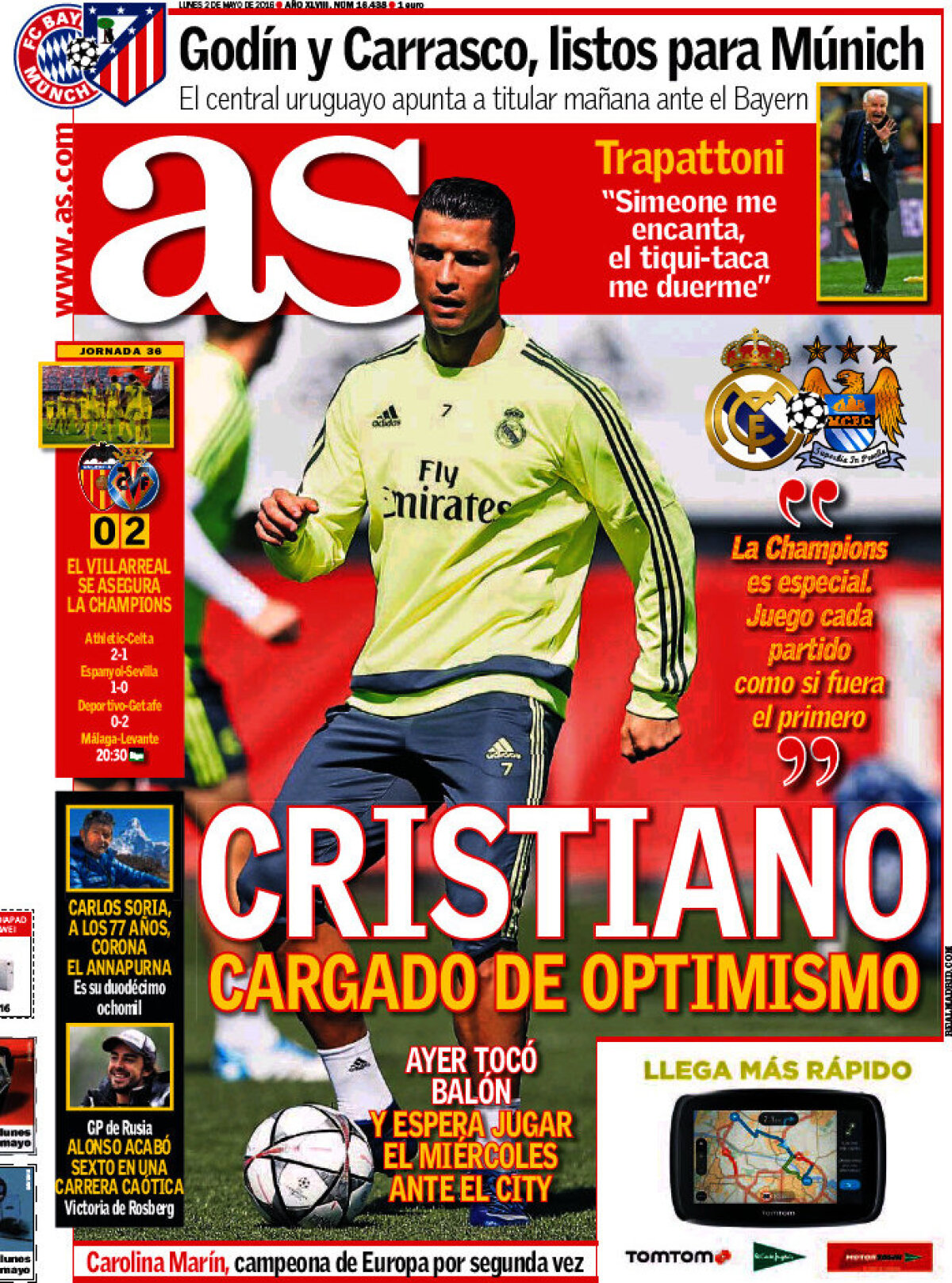 Ce scriu azi ziarele de sport din lume (2 mai 2016)