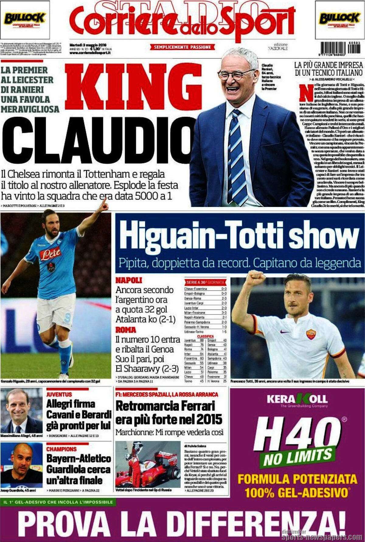 Ce scriu azi ziarele de sport din lume (3 mai 2016)