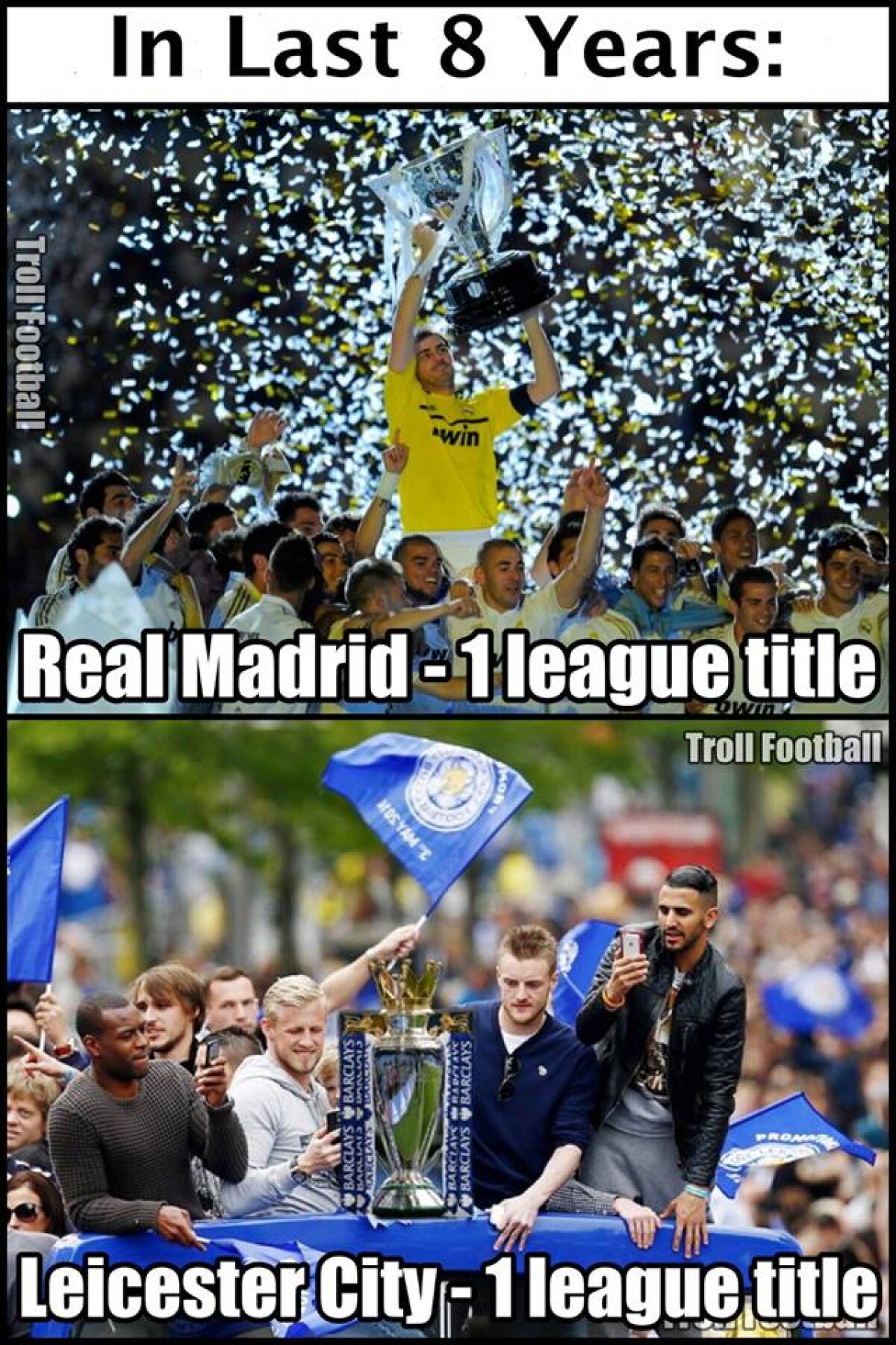 FOTO Spectacol pe rețelele de socializare după titlul câștigat de Leicester: 30 de meme-uri inspirate! :D