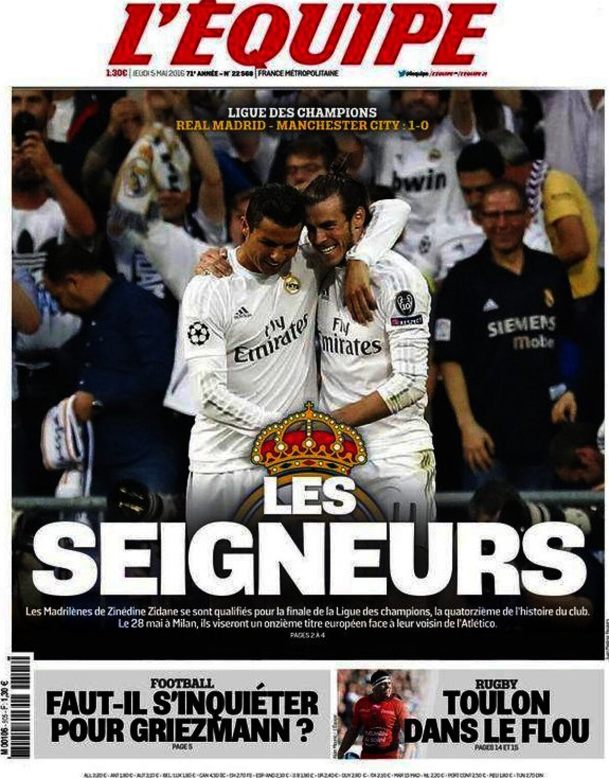 Ce scriu azi ziarele de sport din lume (5 mai 2016)