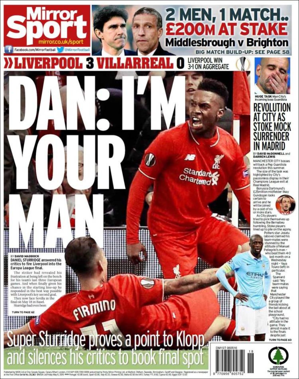 Ce scriu azi ziarele de sport din lume (6 mai 2016)