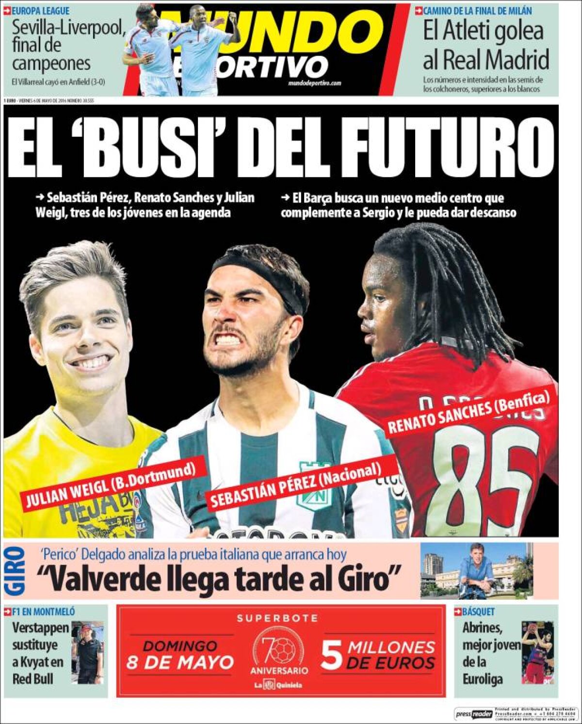 Ce scriu azi ziarele de sport din lume (6 mai 2016)