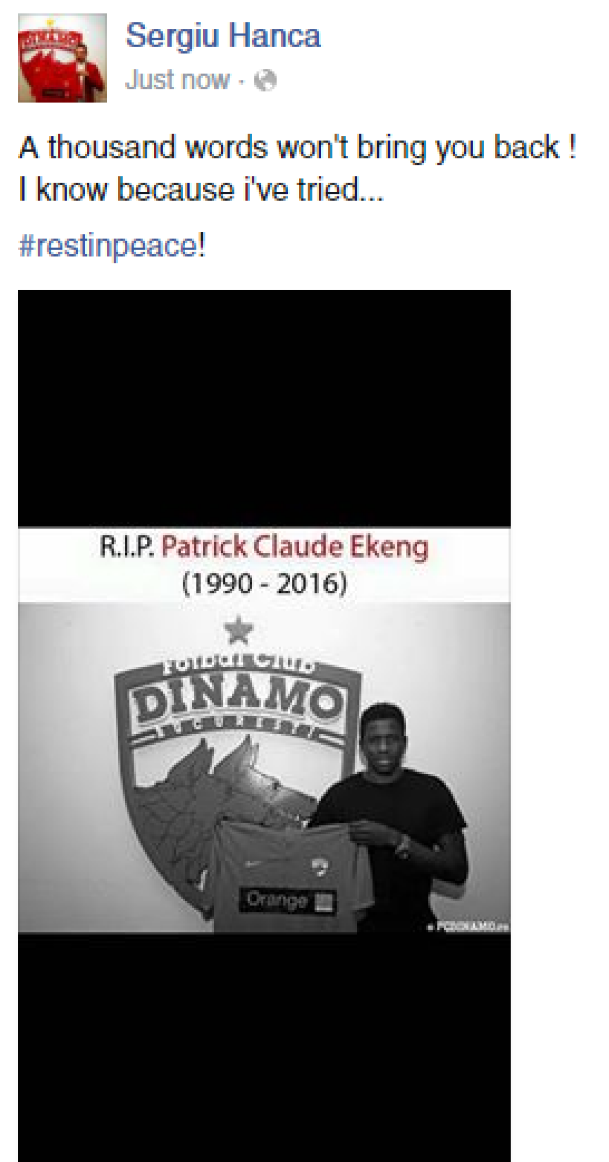Reacții din fotbalul românesc și cel internațional » Cafu, Eto'o și Martial deplâng moartea lui Ekeng