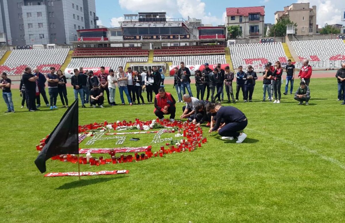 UPDATE VIDEO și FOTO Arena din Ștefan cel Mare s-a transformat în loc de pelerinaj » Steaua, Dinamo și Rapid au venit la stadion pentru a aprinde o lumânare în memoria lui Ekeng