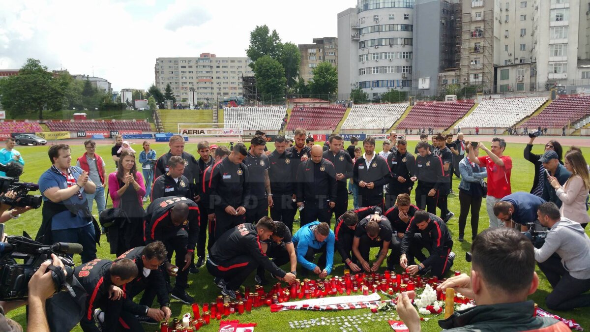 UPDATE VIDEO și FOTO Arena din Ștefan cel Mare s-a transformat în loc de pelerinaj » Steaua, Dinamo și Rapid au venit la stadion pentru a aprinde o lumânare în memoria lui Ekeng