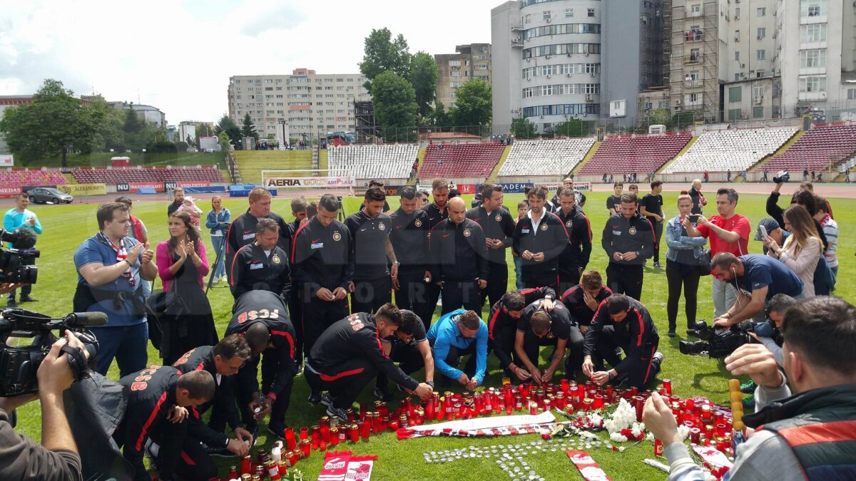 UPDATE VIDEO și FOTO Arena din Ștefan cel Mare s-a transformat în loc de pelerinaj » Steaua, Dinamo și Rapid au venit la stadion pentru a aprinde o lumânare în memoria lui Ekeng