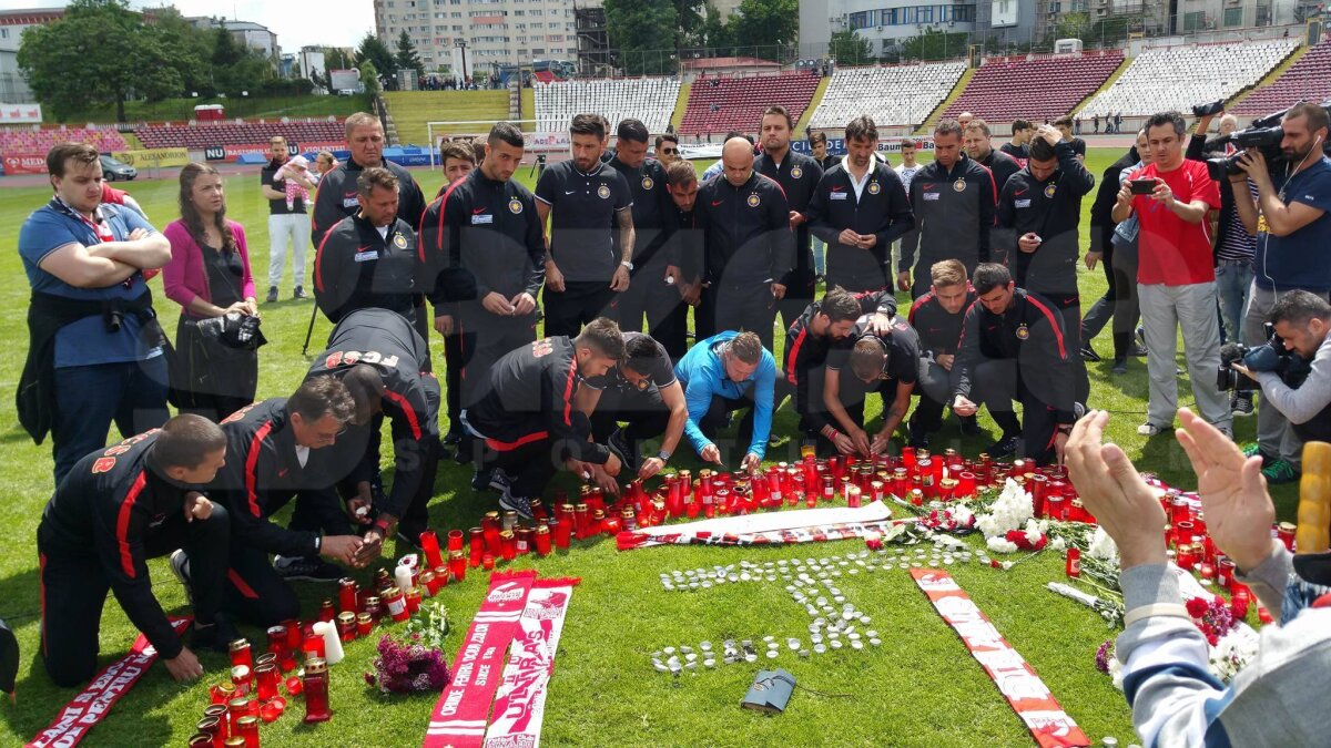 UPDATE VIDEO și FOTO Arena din Ștefan cel Mare s-a transformat în loc de pelerinaj » Steaua, Dinamo și Rapid au venit la stadion pentru a aprinde o lumânare în memoria lui Ekeng