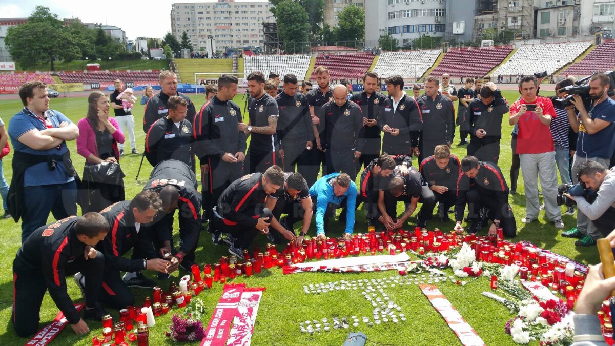 UPDATE VIDEO și FOTO Arena din Ștefan cel Mare s-a transformat în loc de pelerinaj » Steaua, Dinamo și Rapid au venit la stadion pentru a aprinde o lumânare în memoria lui Ekeng