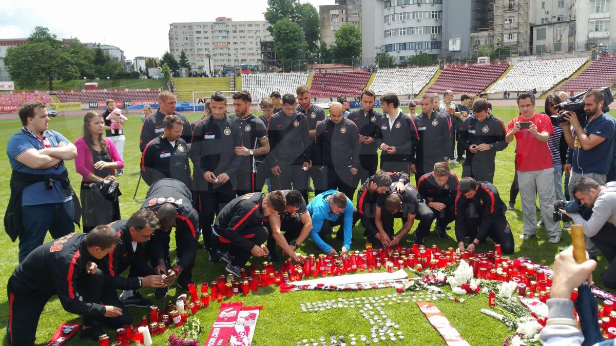 UPDATE VIDEO și FOTO Arena din Ștefan cel Mare s-a transformat în loc de pelerinaj » Steaua, Dinamo și Rapid au venit la stadion pentru a aprinde o lumânare în memoria lui Ekeng