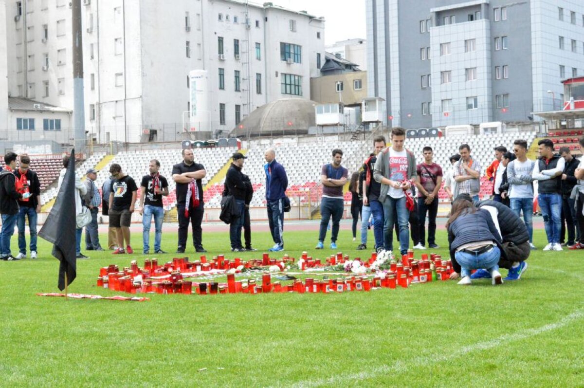 UPDATE VIDEO și FOTO Arena din Ștefan cel Mare s-a transformat în loc de pelerinaj » Steaua, Dinamo și Rapid au venit la stadion pentru a aprinde o lumânare în memoria lui Ekeng