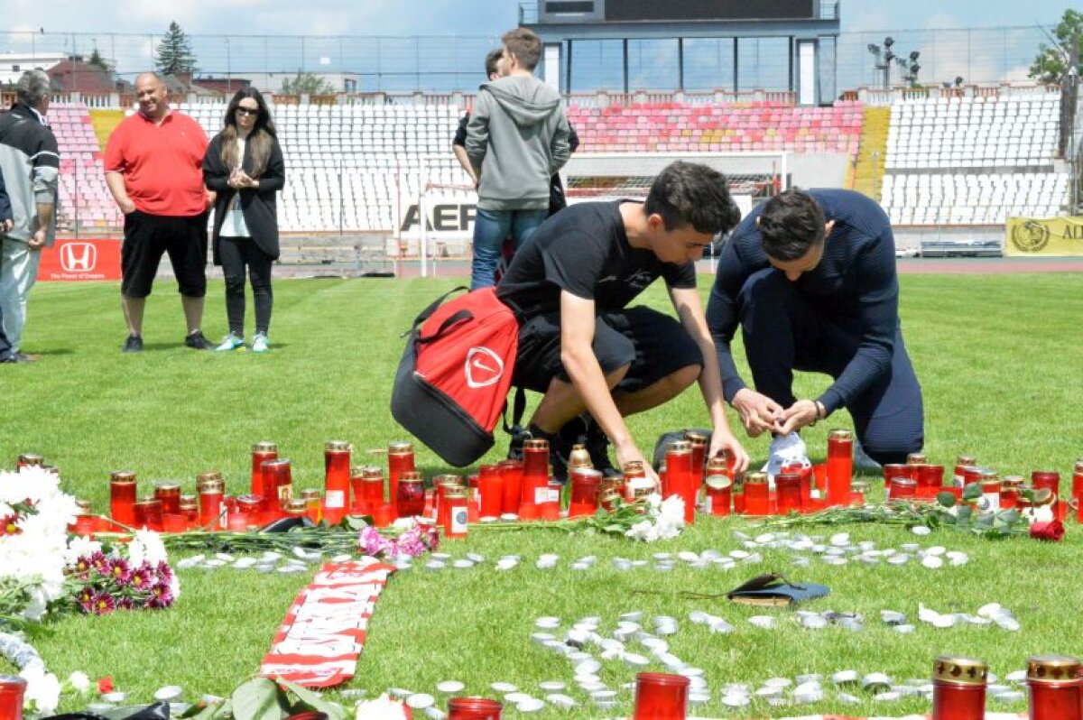 UPDATE VIDEO și FOTO Arena din Ștefan cel Mare s-a transformat în loc de pelerinaj » Steaua, Dinamo și Rapid au venit la stadion pentru a aprinde o lumânare în memoria lui Ekeng