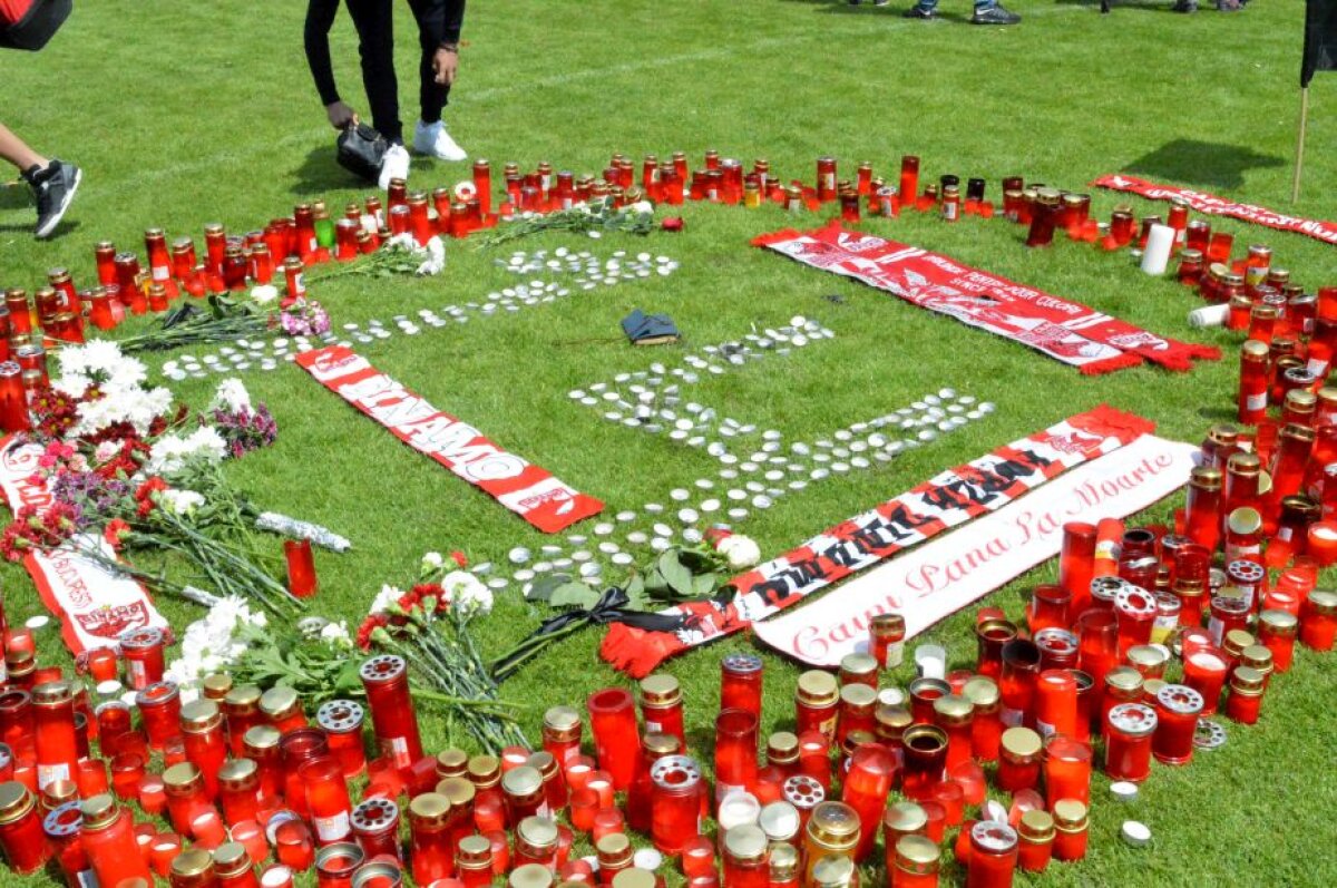 UPDATE VIDEO și FOTO Arena din Ștefan cel Mare s-a transformat în loc de pelerinaj » Steaua, Dinamo și Rapid au venit la stadion pentru a aprinde o lumânare în memoria lui Ekeng