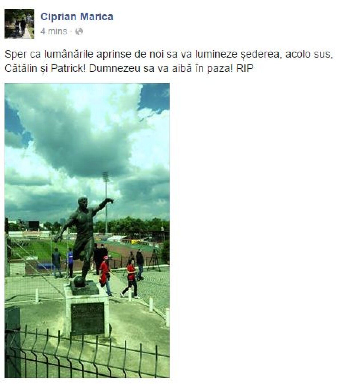 UPDATE VIDEO și FOTO Arena din Ștefan cel Mare s-a transformat în loc de pelerinaj » Steaua, Dinamo și Rapid au venit la stadion pentru a aprinde o lumânare în memoria lui Ekeng