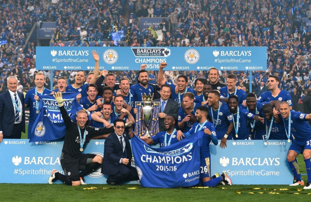 GALERIE FOTO și VIDEO  Fotbaliștii lui Leicester au primit trofeul Premier League