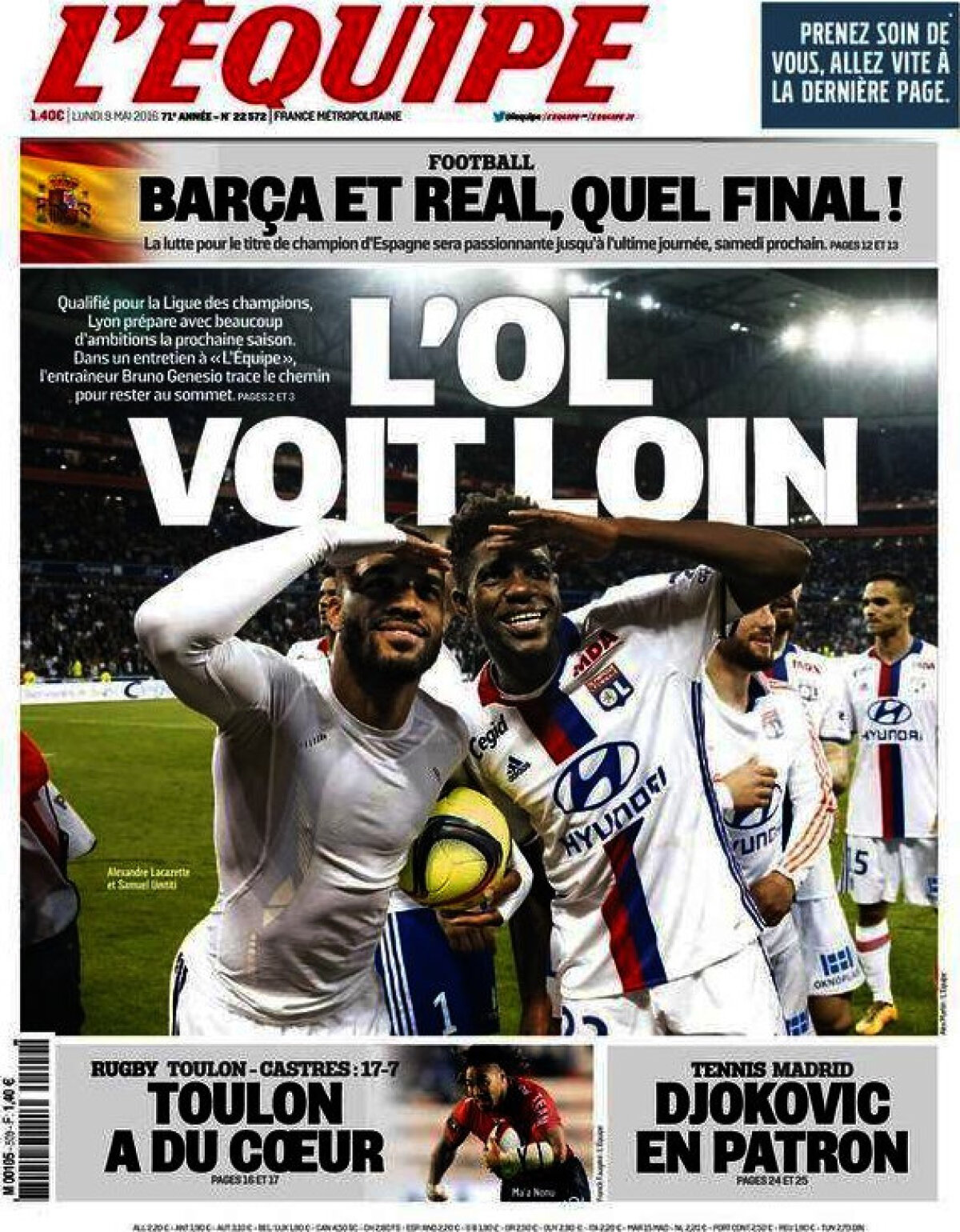 Ce scriu azi ziarele de sport din lume (9 mai 2016)