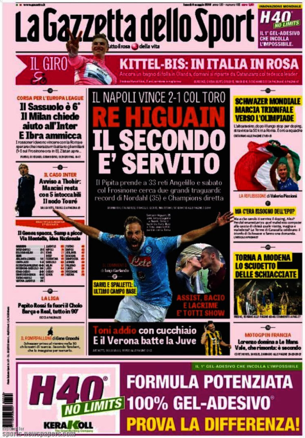 Ce scriu azi ziarele de sport din lume (9 mai 2016)