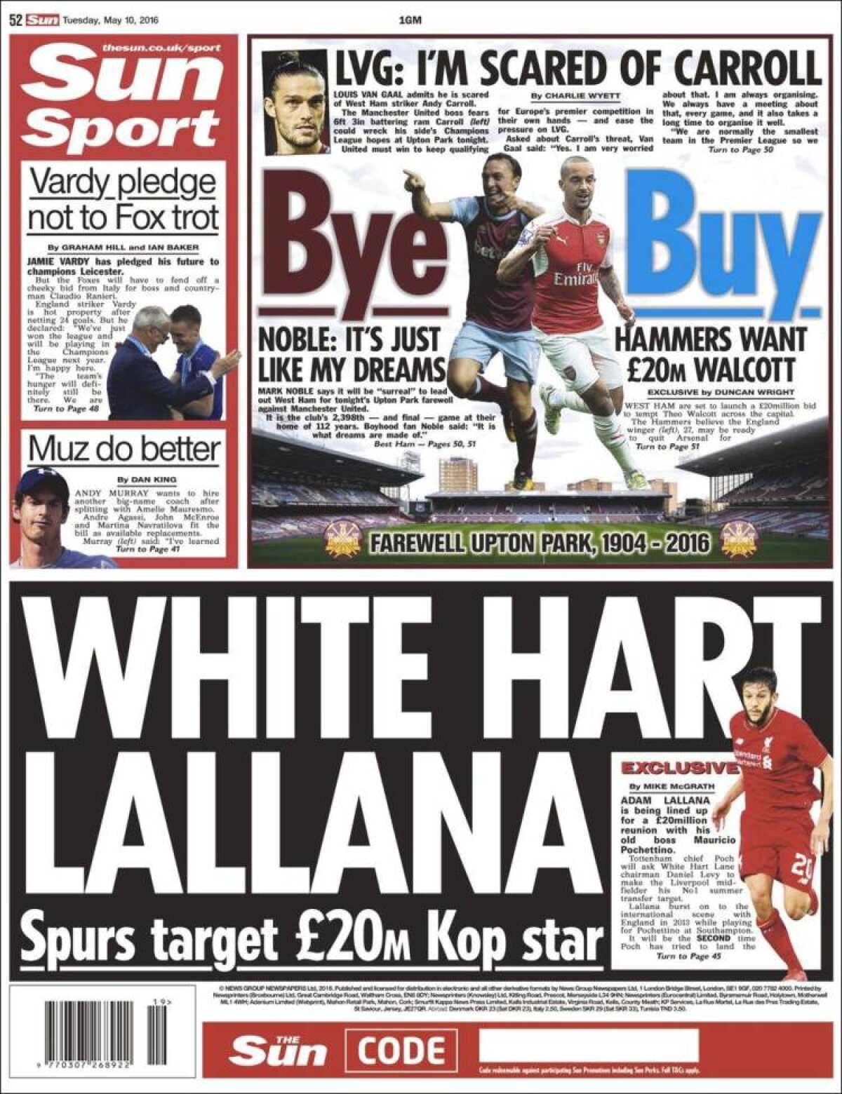 Ce scriu azi ziarele de sport din lume (10 mai 2016)