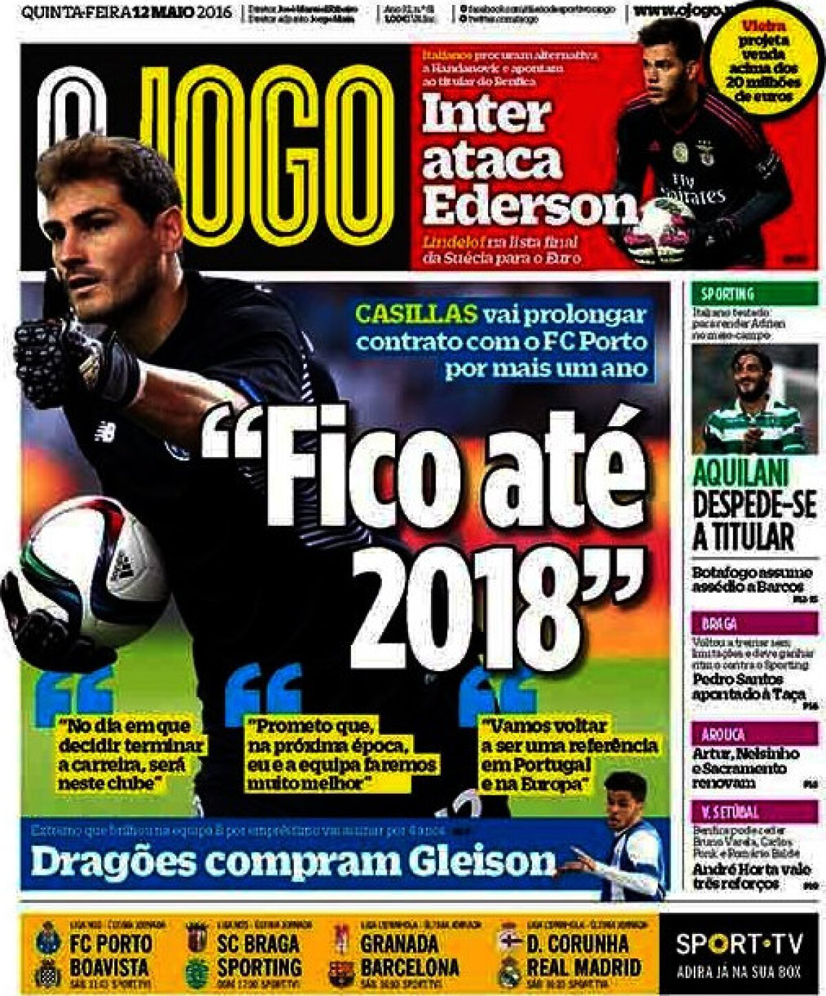 Ce scriu azi ziarele de sport din lume (12 mai 2016)