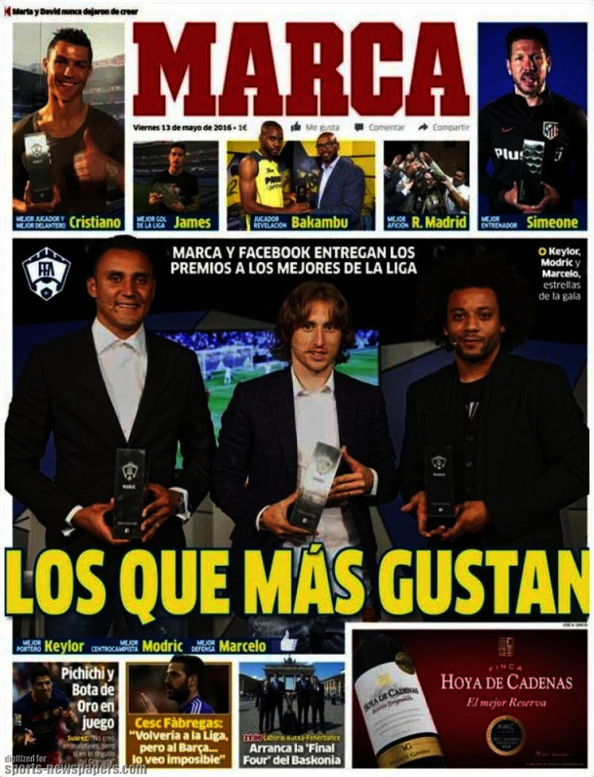 Ce scriu azi ziarele de sport din lume (13 mai 2016)