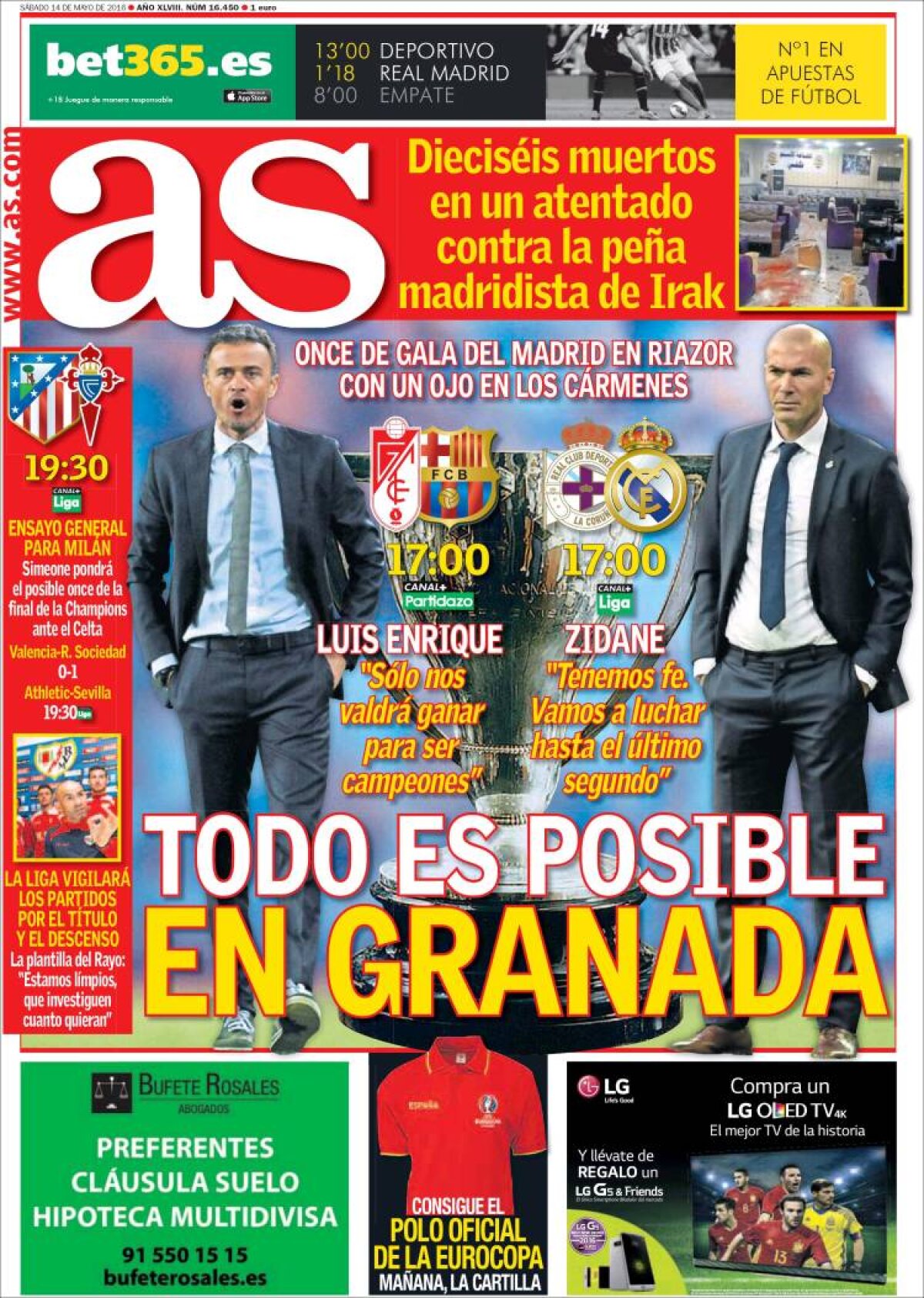 Ce scriu azi ziarele de sport din lume (14 mai 2016)