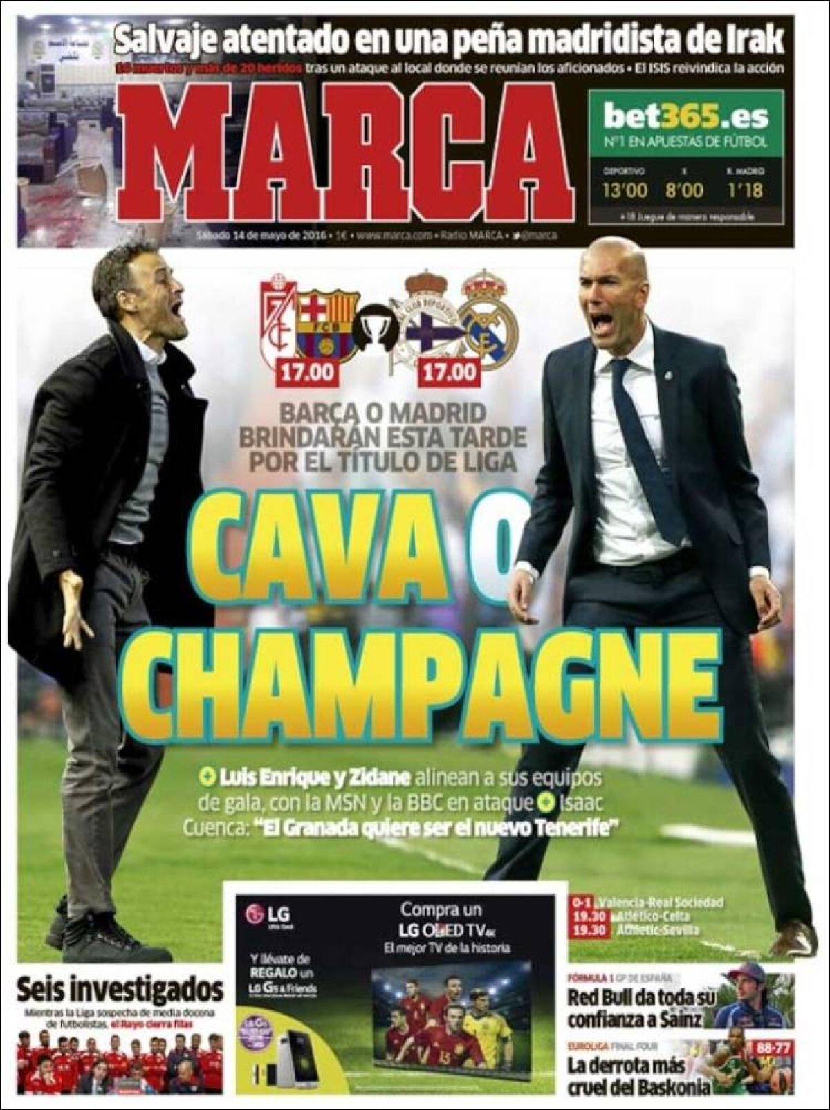 Ce scriu azi ziarele de sport din lume (14 mai 2016)