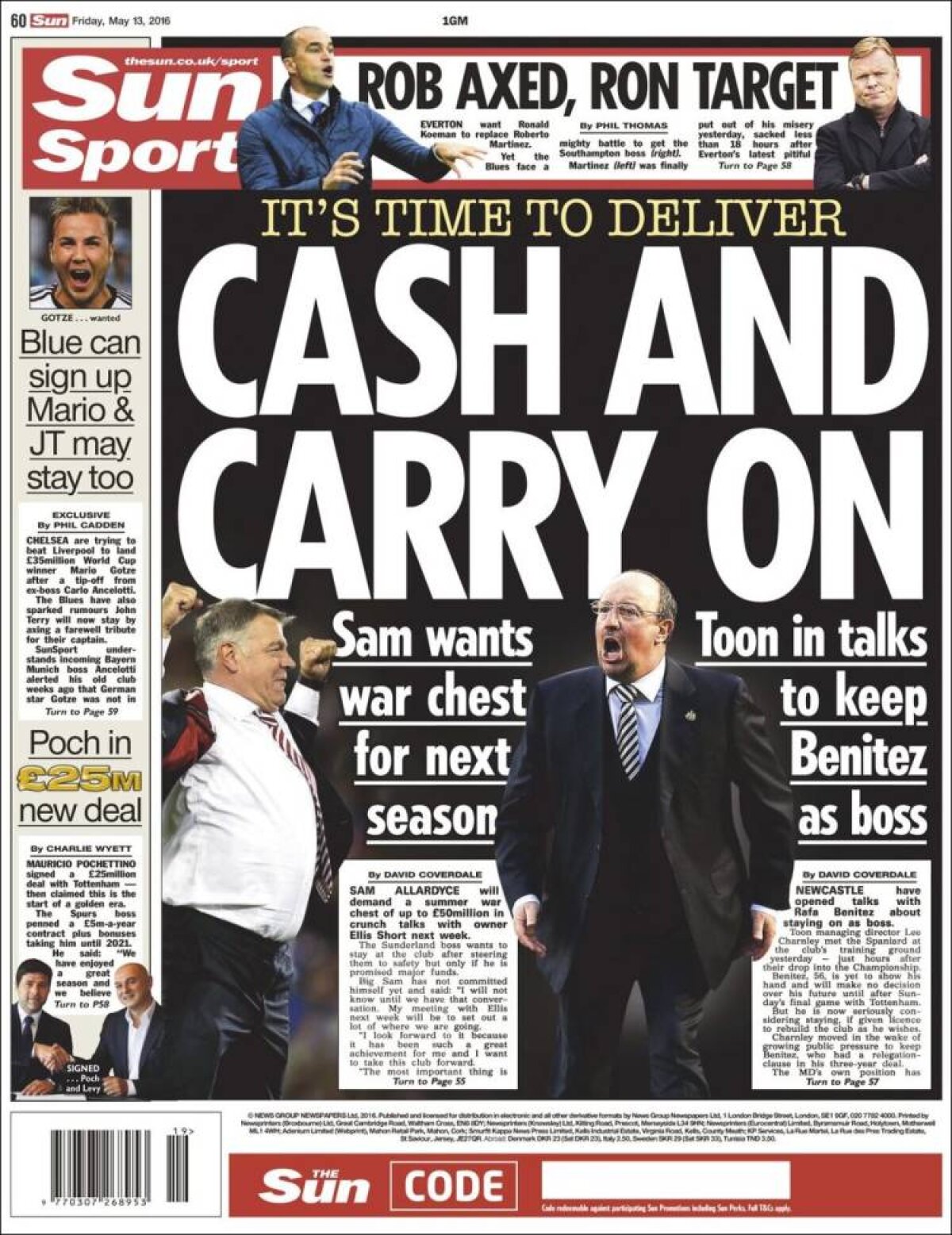 Ce scriu azi ziarele de sport din lume (14 mai 2016)