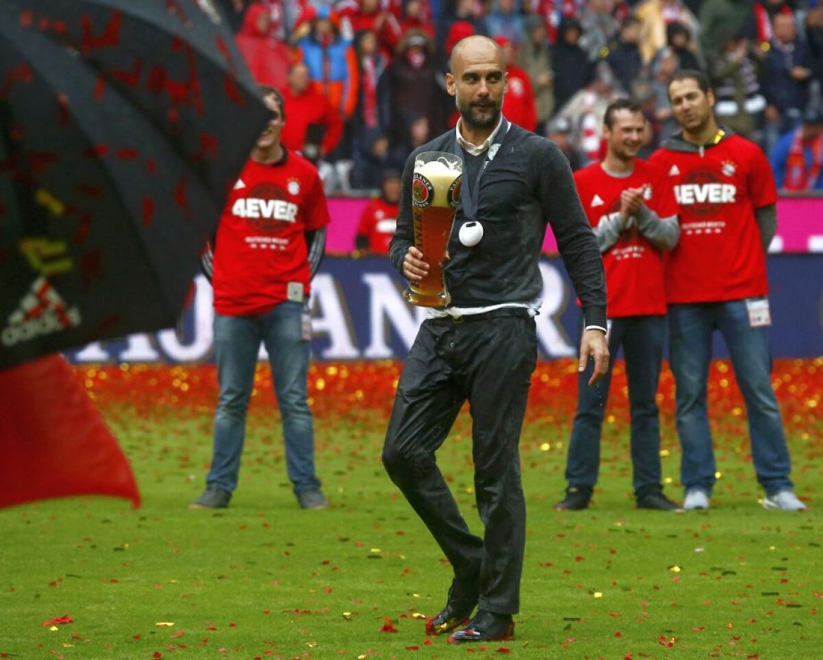 VIDEO+FOTO Pep Guardiola, baie cu bere la celebrarea celui de-al 26-a titlu al lui Bayern Munchen » Dans nebun al jucătorilor