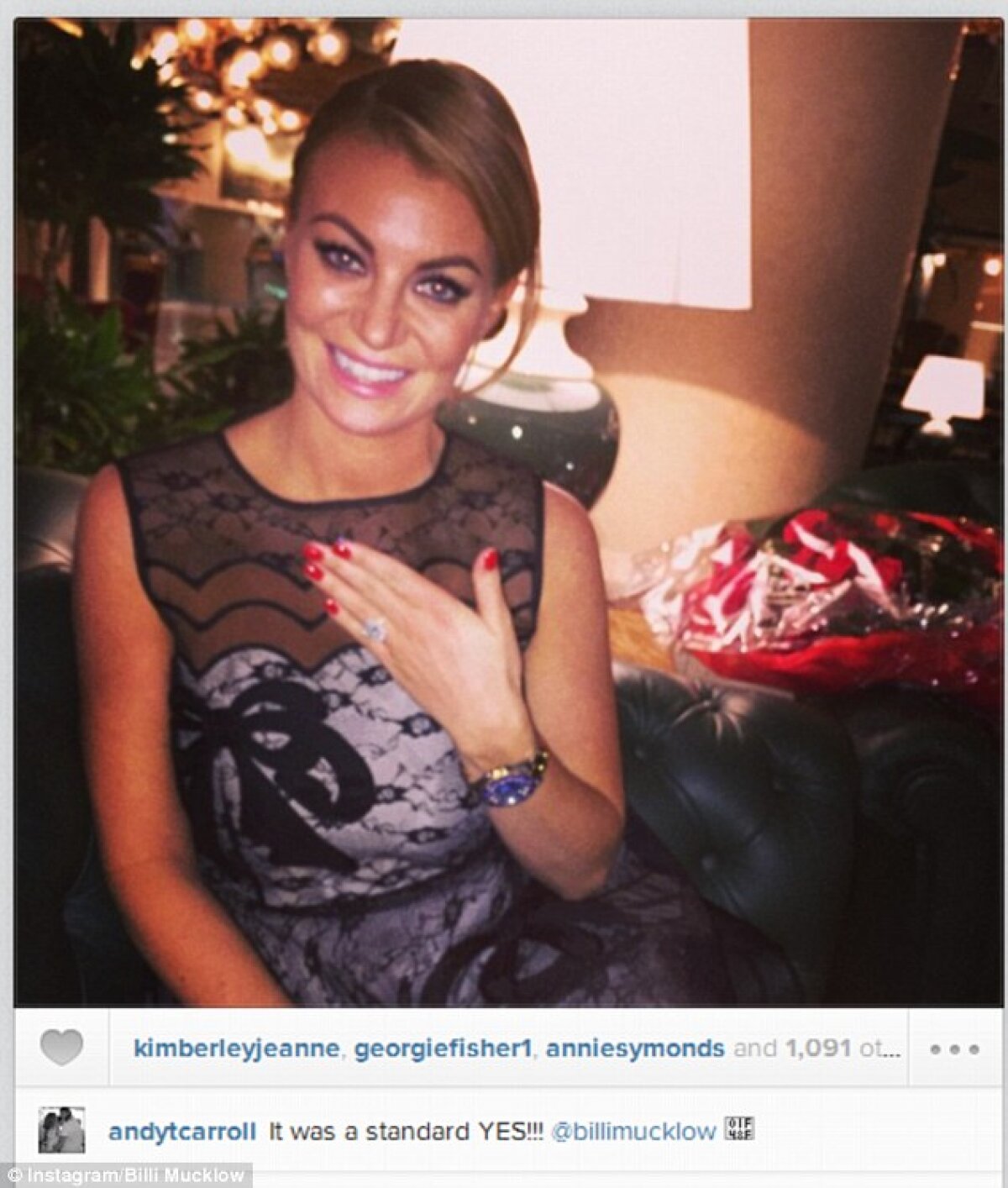 "Am crezut că glumește!" » Ce i-a propus iubita lui Andy Carroll: "Nu vrei să spargem bolul ăla de sticlă?!"