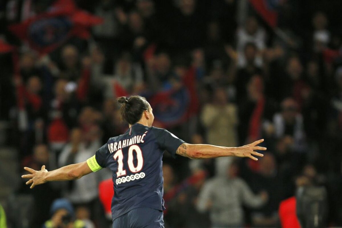 VIDEO+FOTO Ovații pentru legendă » Ibrahimovici a reușit o ”dublă”, iar arbitrul a întrerupt meciul în minutul 10 pentru a fi aplaudat la ultima apariție în Ligue 1