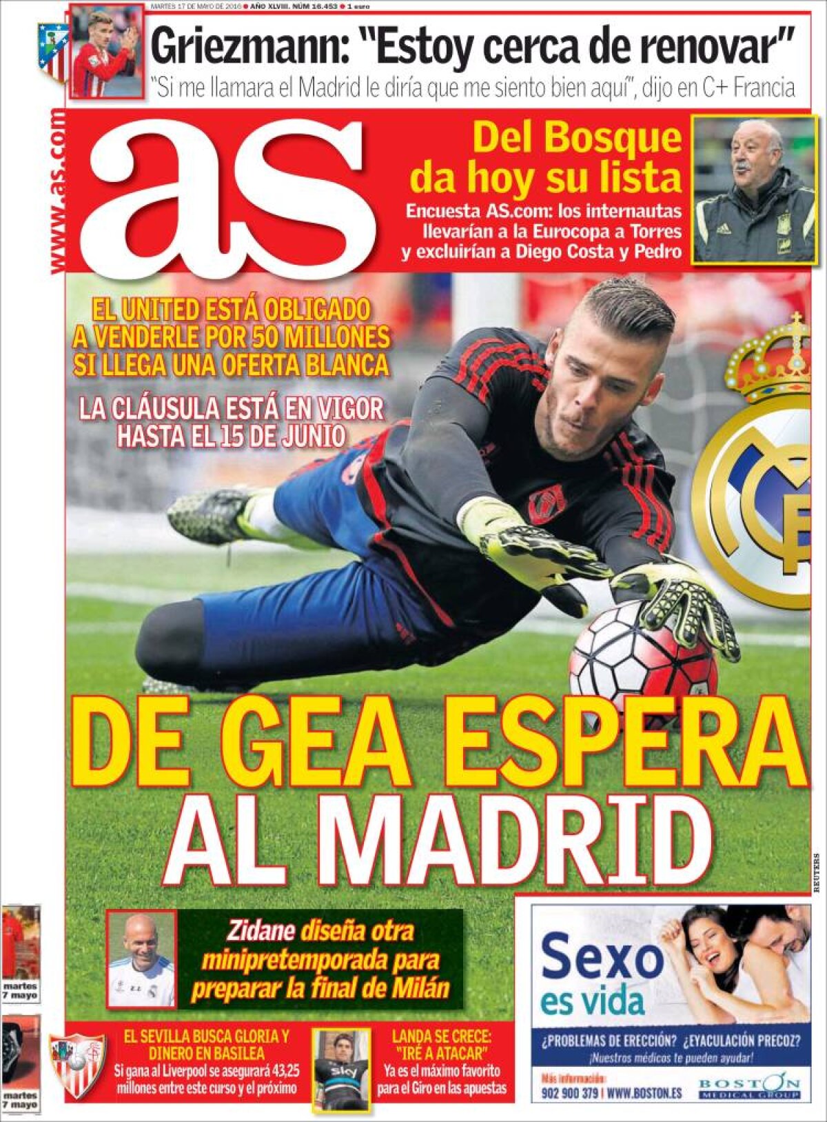 Ce scriu azi ziarele de sport din lume (17 mai 2016)