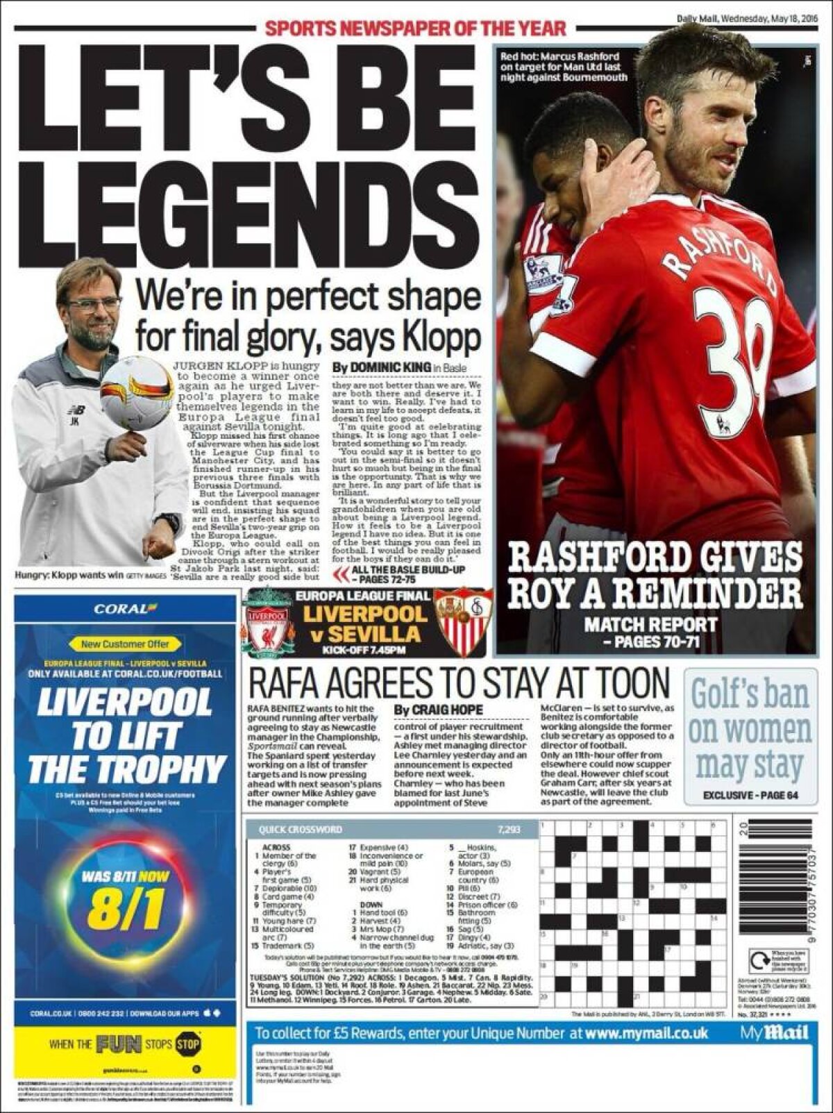 Ce scriu azi ziarele de sport din lume (18 mai 2016)