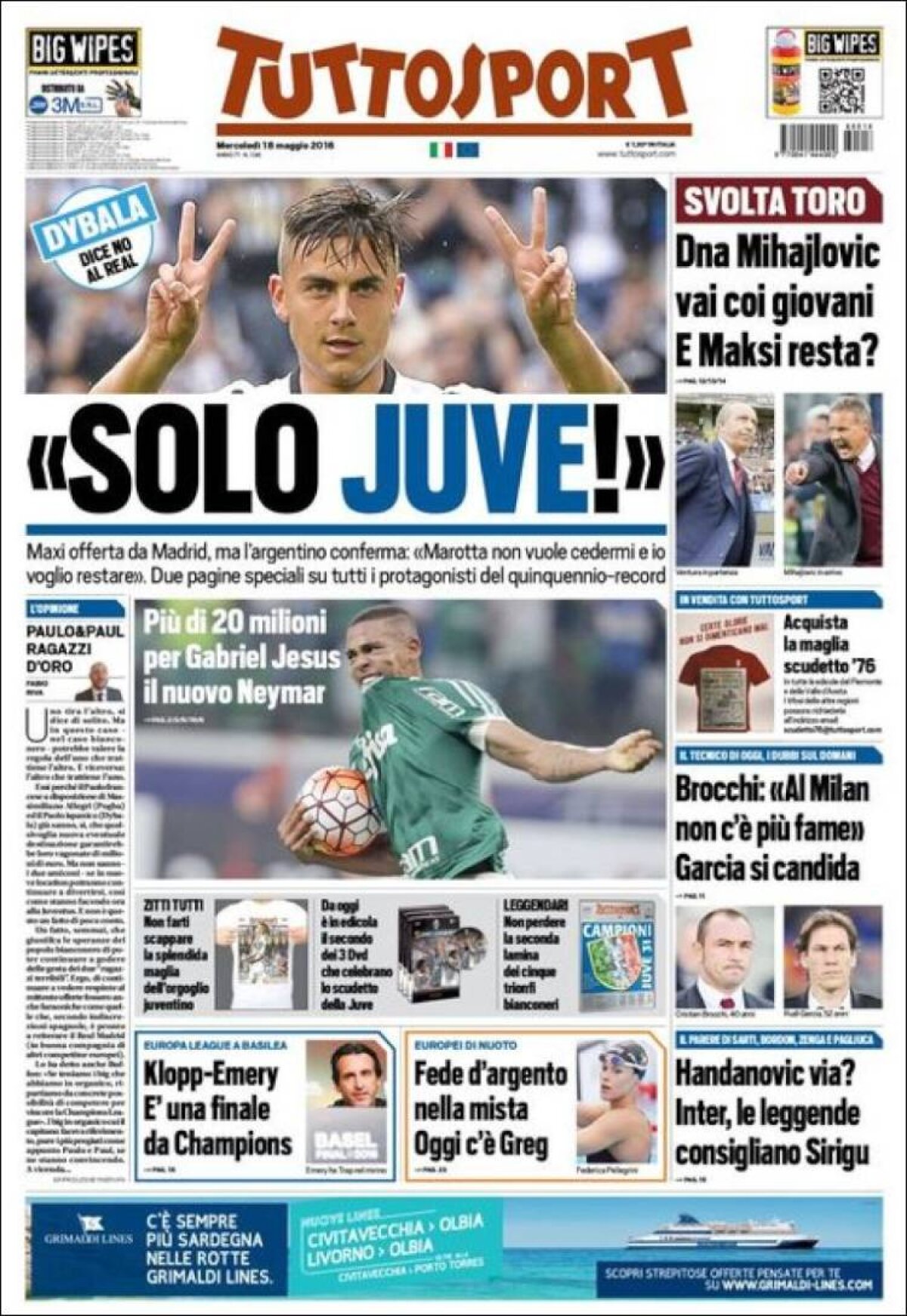 Ce scriu azi ziarele de sport din lume (18 mai 2016)