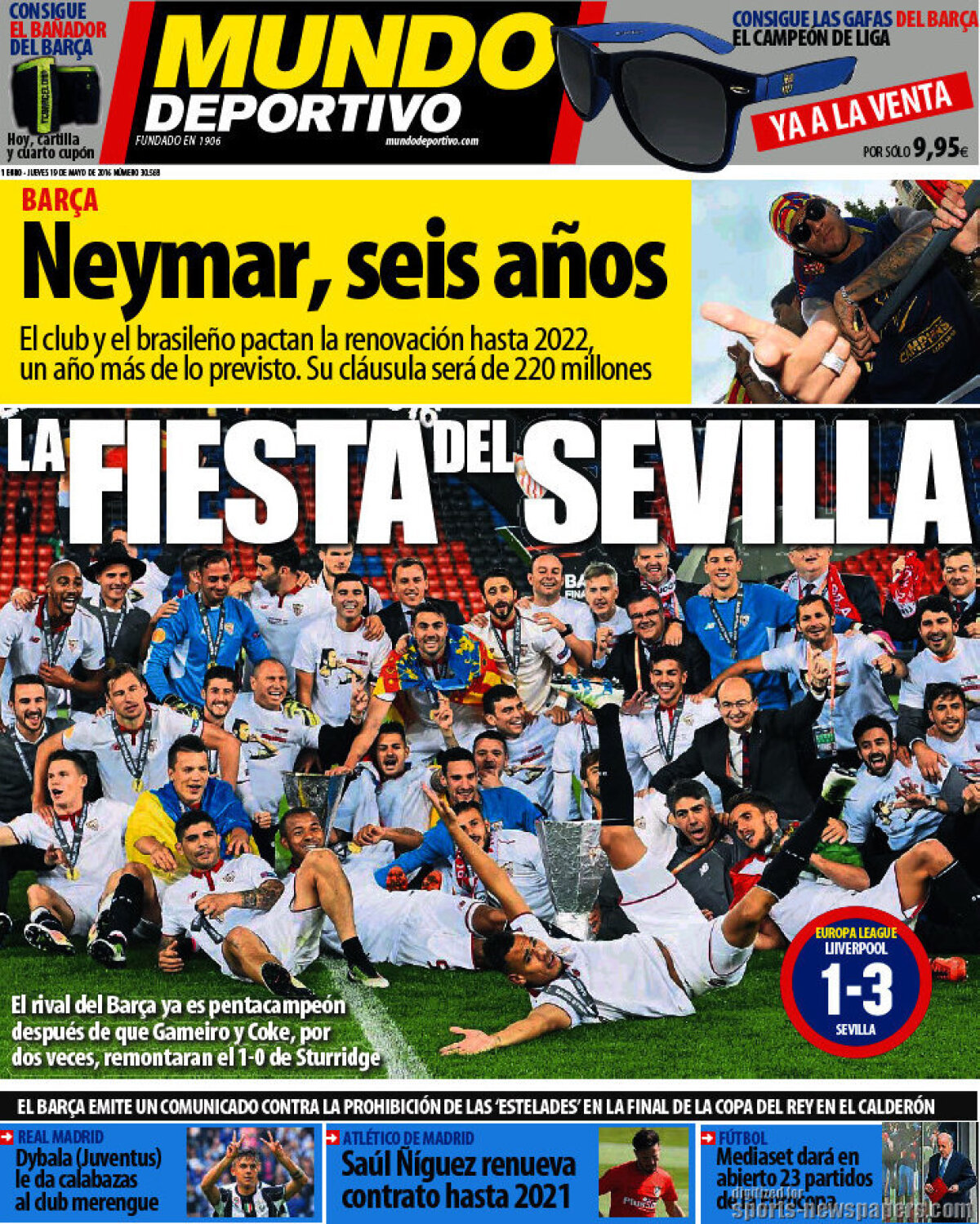 Ce scriu azi ziarele de sport din lume (19 mai 2016)