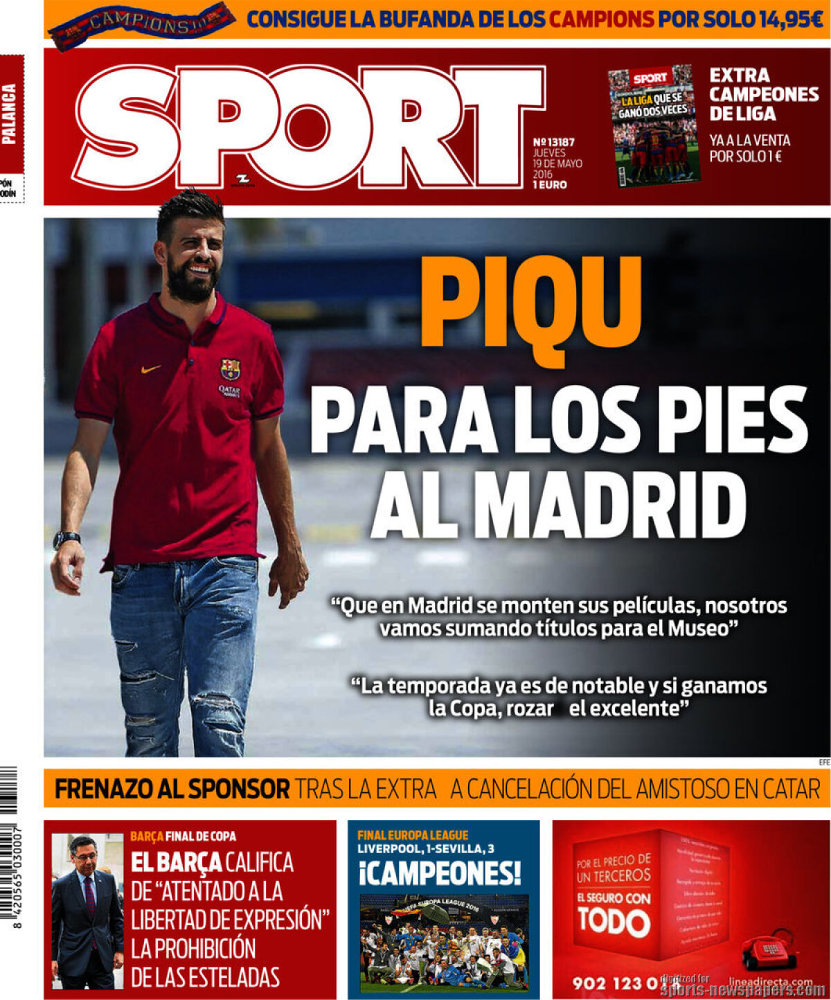 Ce scriu azi ziarele de sport din lume (19 mai 2016)