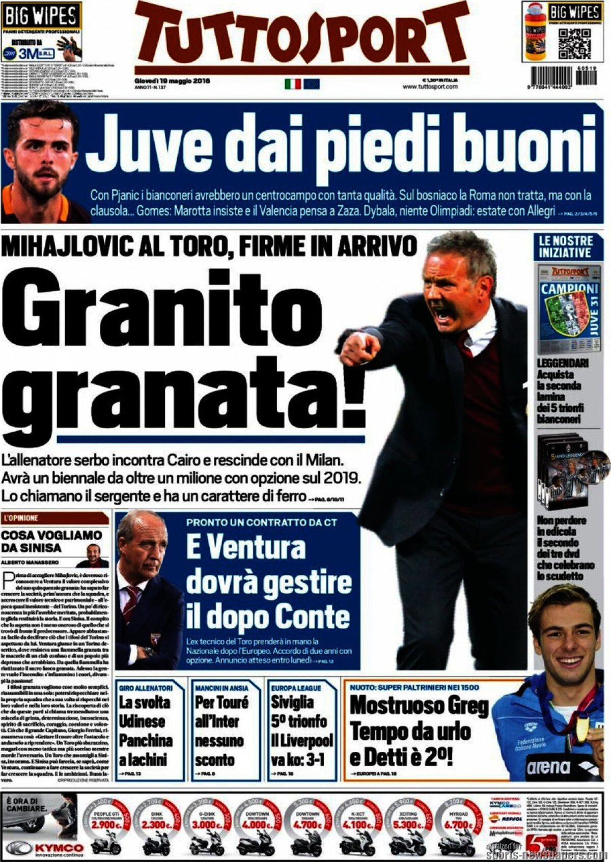 Ce scriu azi ziarele de sport din lume (19 mai 2016)