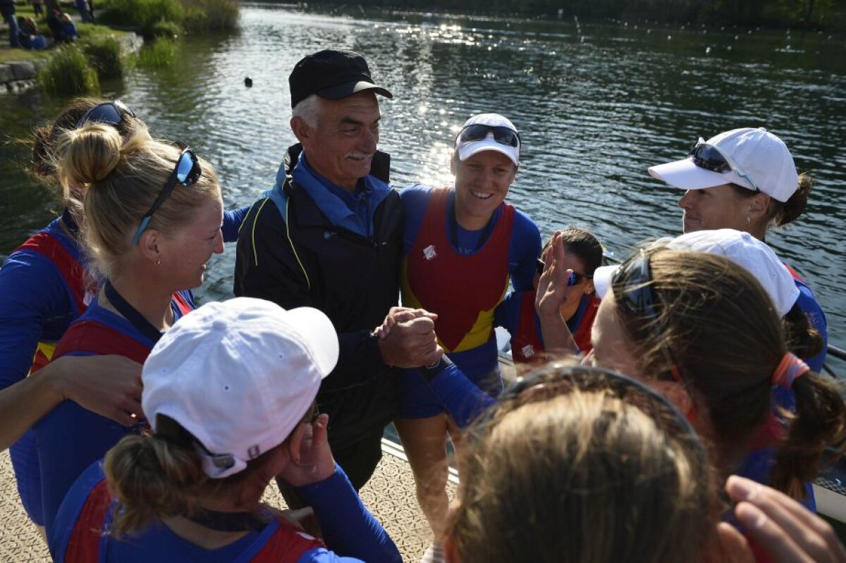 GALERIE FOTO + VIDEO "Ne vedem la Rio! Hai, România!" » Cum au reacționat fetele din barca de 8+1 după calificarea la JO