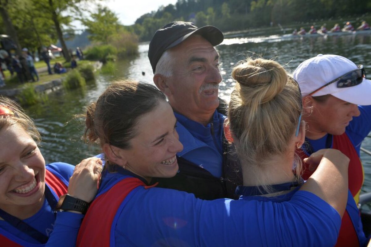 GALERIE FOTO + VIDEO "Ne vedem la Rio! Hai, România!" » Cum au reacționat fetele din barca de 8+1 după calificarea la JO